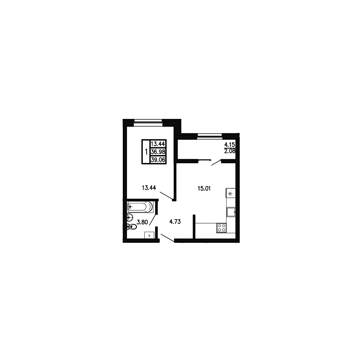 Просторы крыма Квартира №117