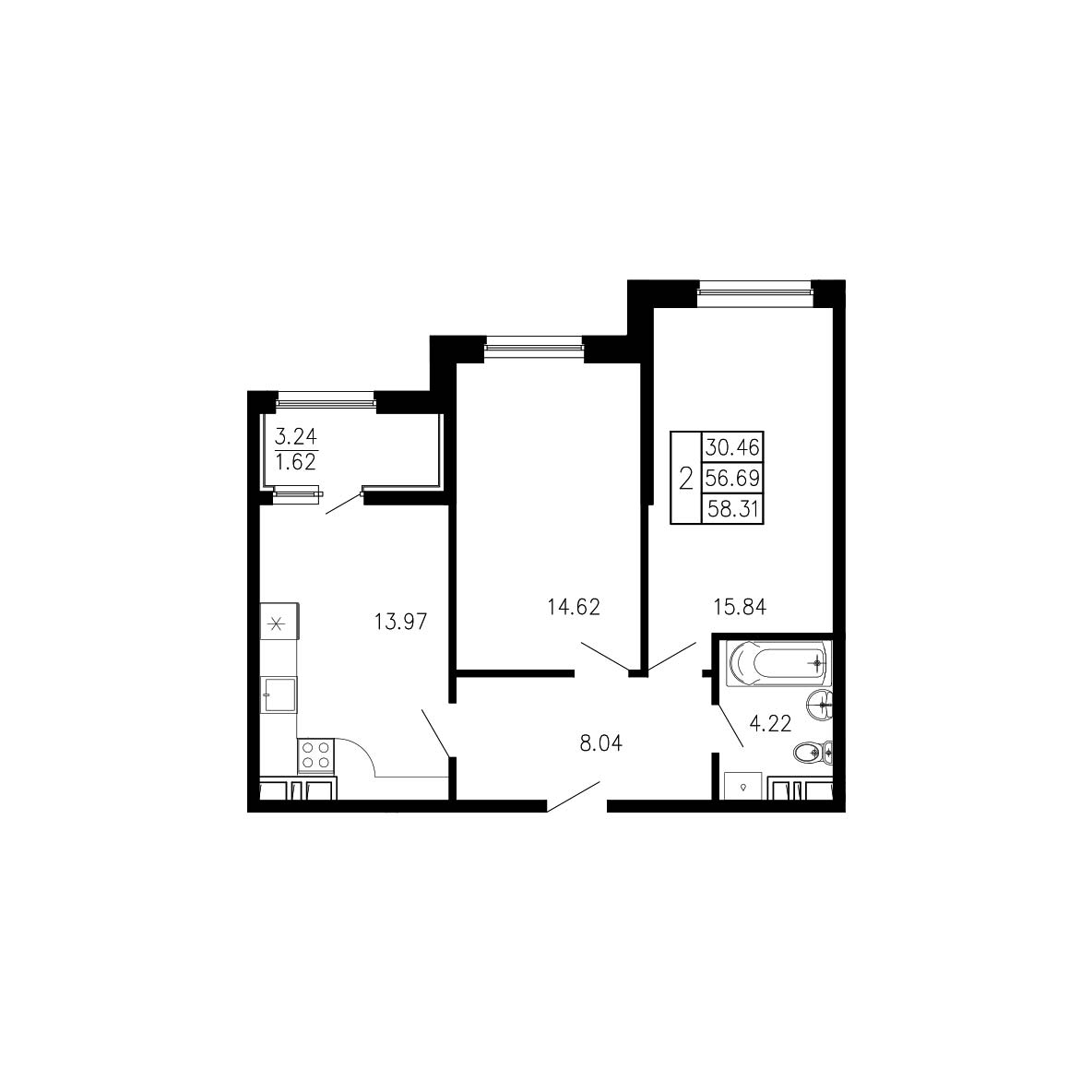 Просторы крыма Квартира №058