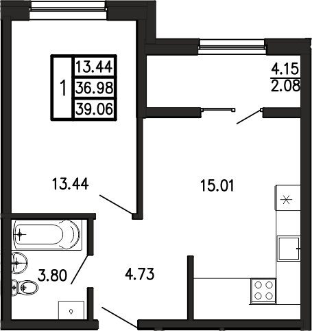 Просторы крыма Квартира №117 2