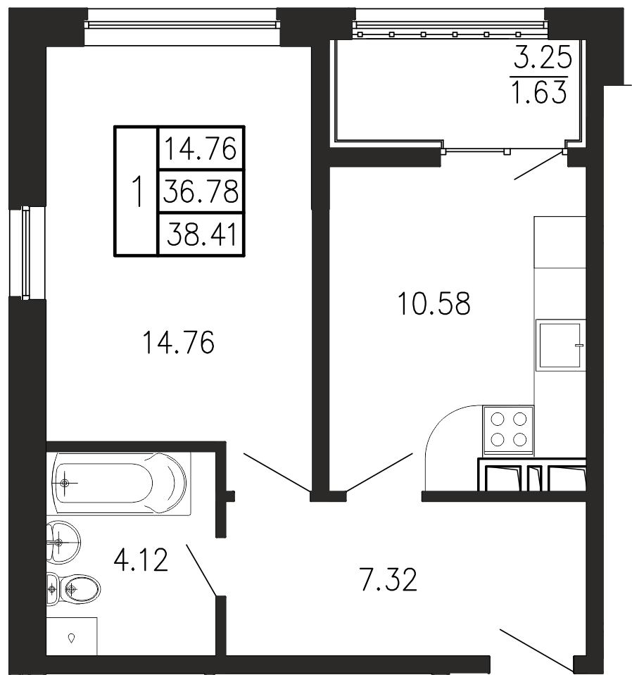 Просторы крыма Квартира №051 2