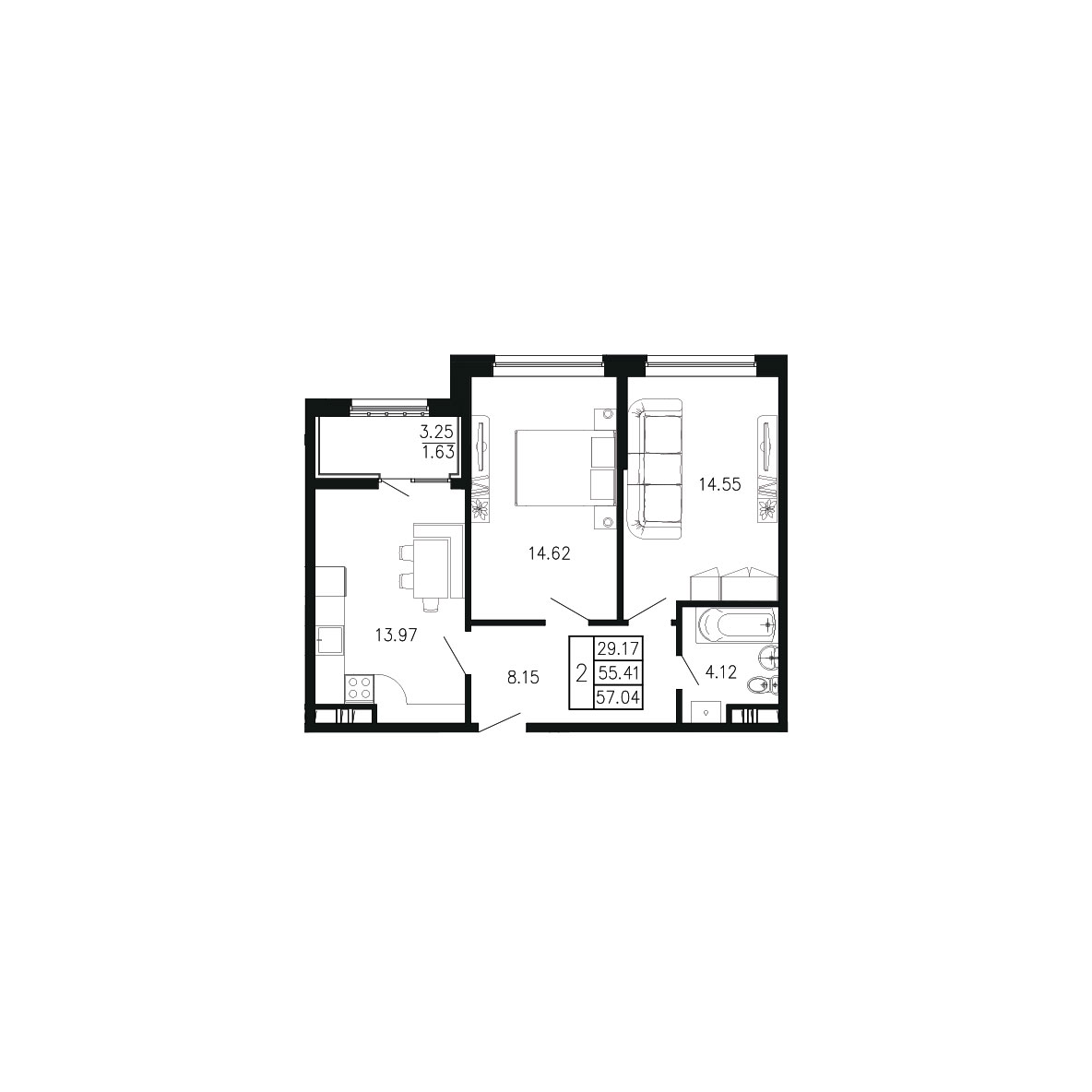 Просторы крыма Квартира №218