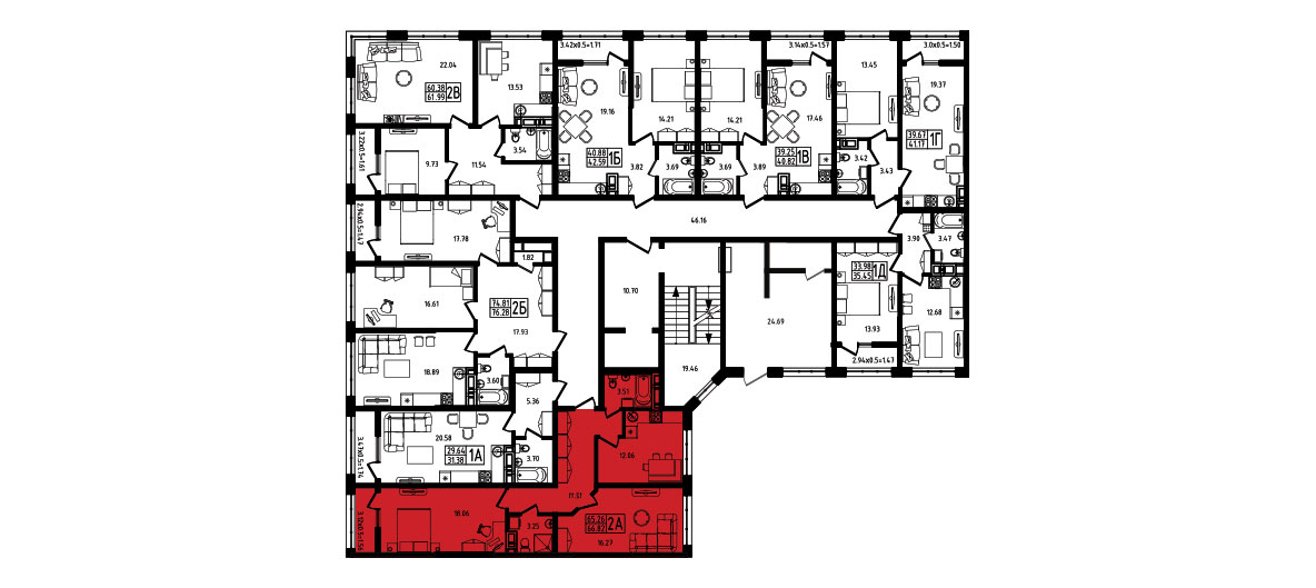 ЖК Яблоневый 4 очередь Квартира №001 1