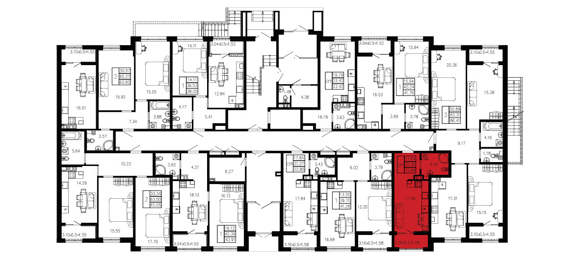 ЖК Суворов 1 очередь Квартира №004 1