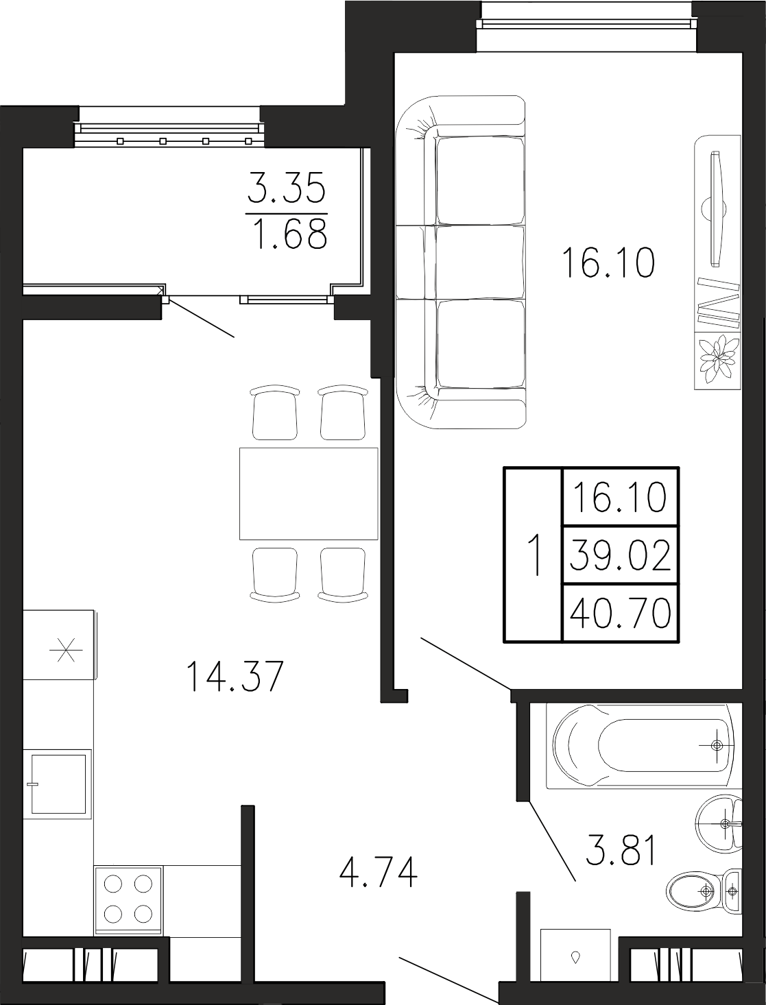 Просторы крыма Квартира №207 2
