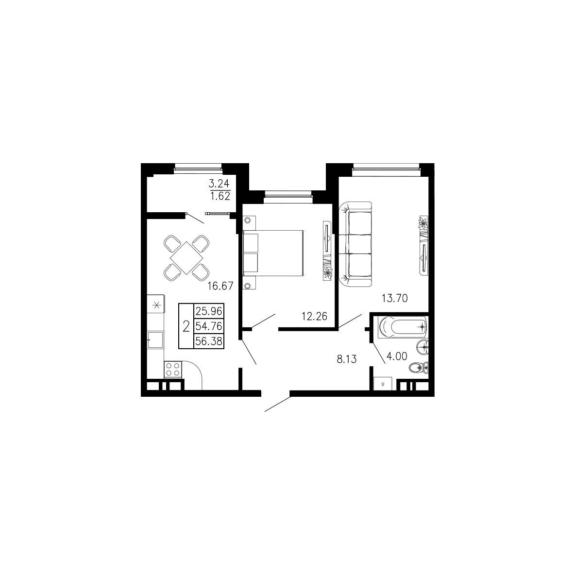 Просторы крыма Квартира №169