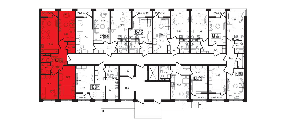 ЖК Яблоневый 3 очередь Квартира №140 1