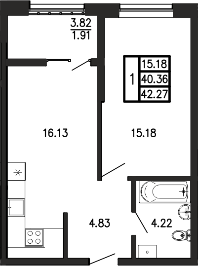 Просторы крыма Квартира №212 2