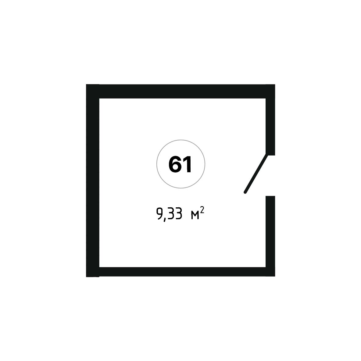 ЖК Суворов 1 очередь Нежилое помещение №061