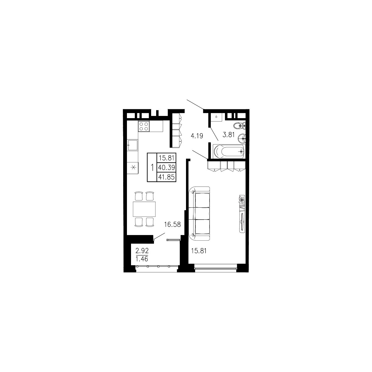 Просторы крыма Квартира №044