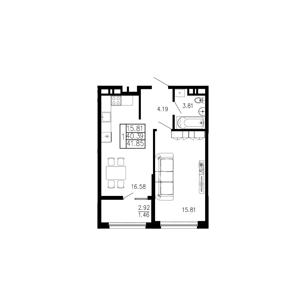 Просторы крыма Квартира №171