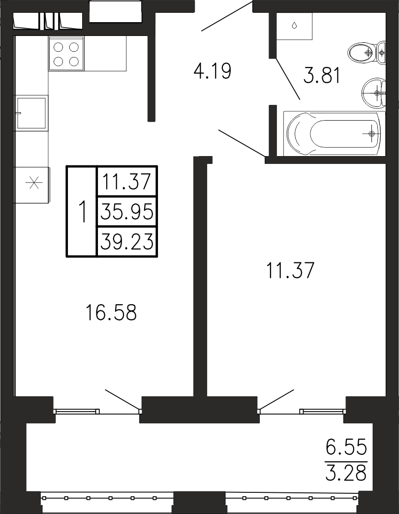 Просторы крыма Квартира №096 2