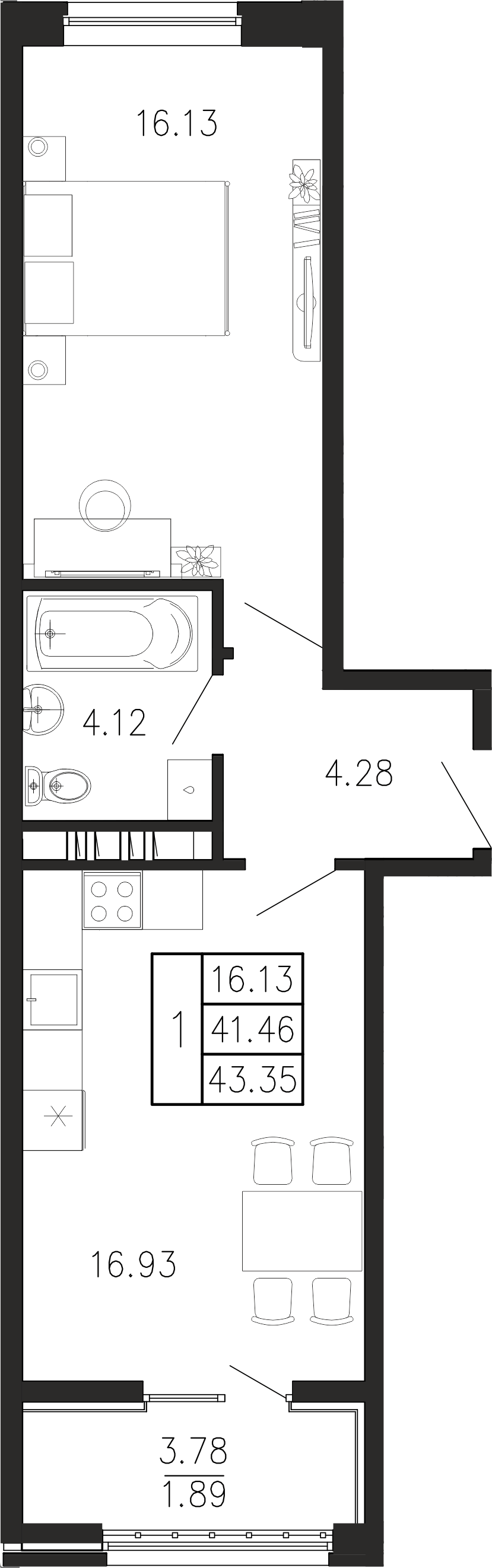 Просторы крыма Квартира №064 2