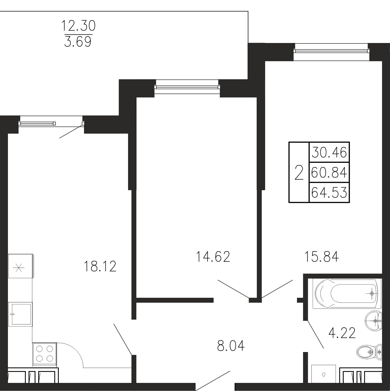 Просторы крыма Квартира №010 2