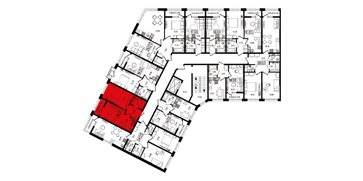 ЖК Яблоневый Квартира №063 1
