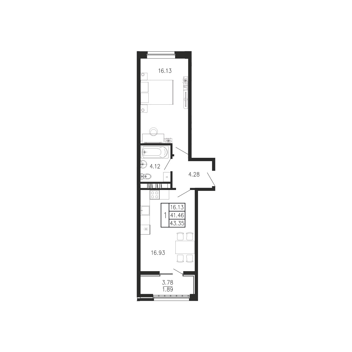 Просторы крыма Квартира №064