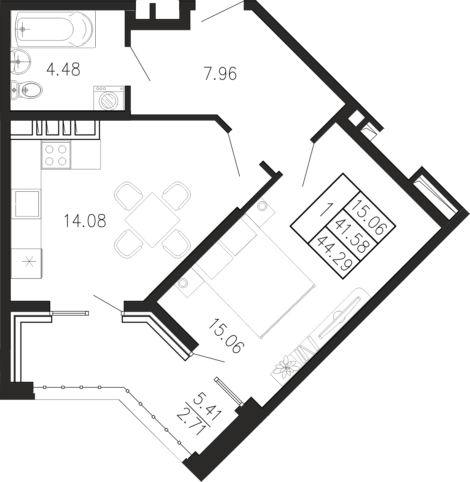 Просторы крыма Квартира №080 2