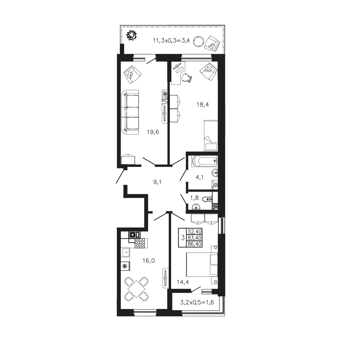Экосфера Квартира №003