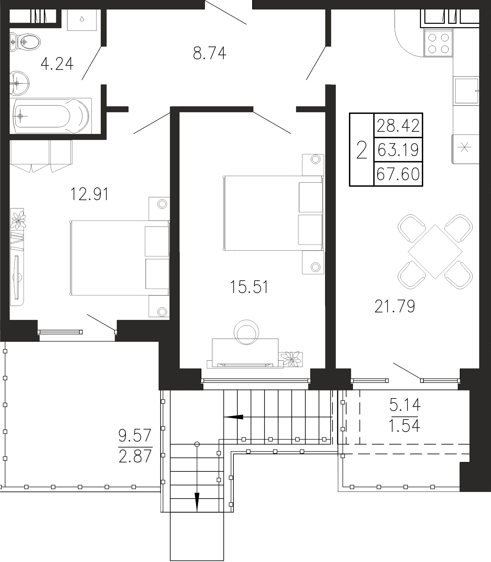 Просторы крыма Квартира №054 2