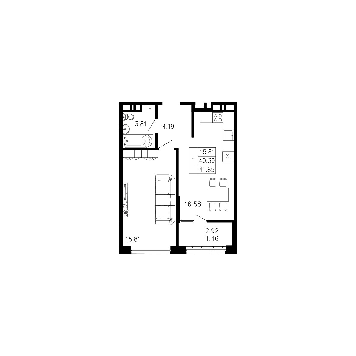 Просторы крыма Квартира №101