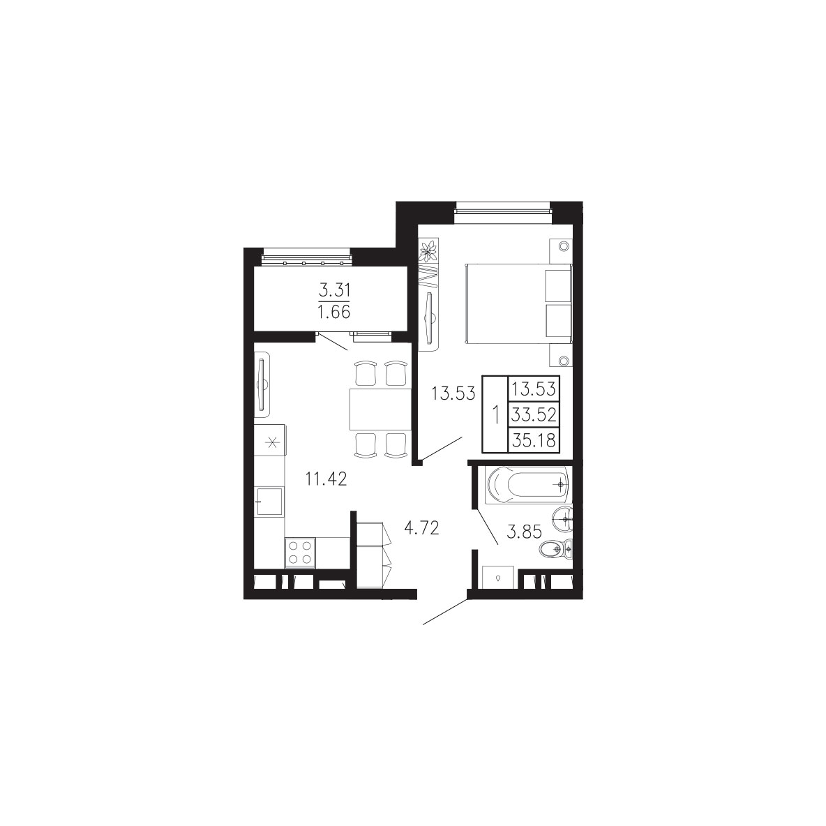 Просторы крыма Квартира №101