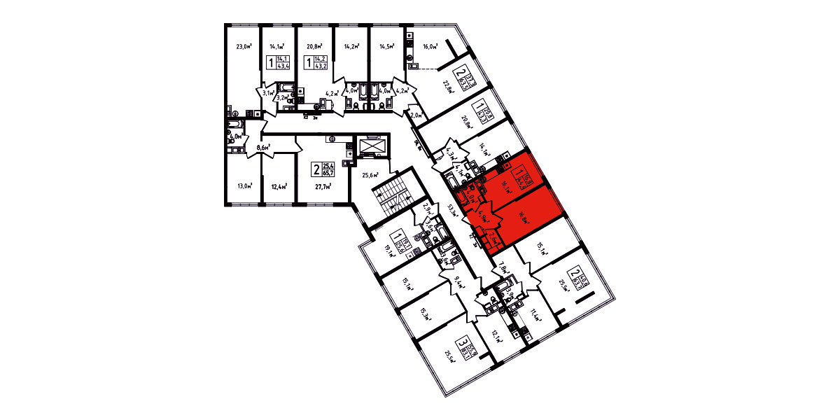 Мега-Победа 2 Квартира №069 1
