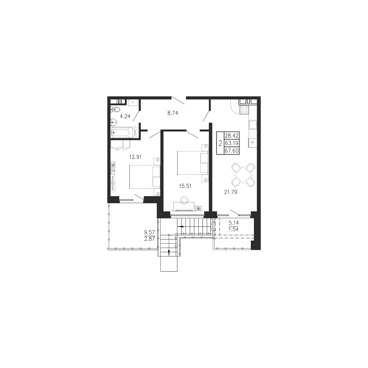 Просторы крыма Квартира №054