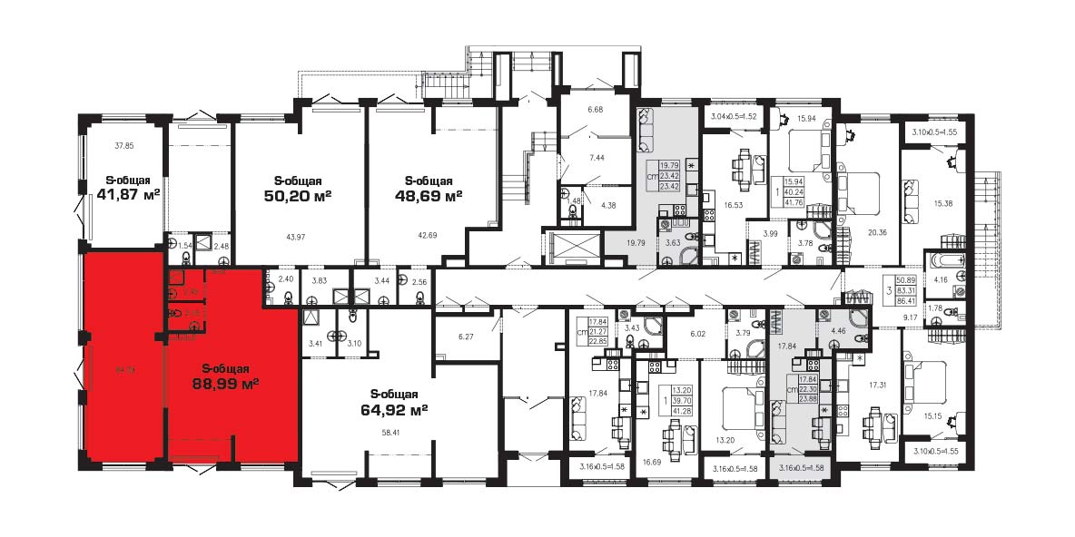 ЖК Суворов 1 очередь Коммерческое помещение №004 1
