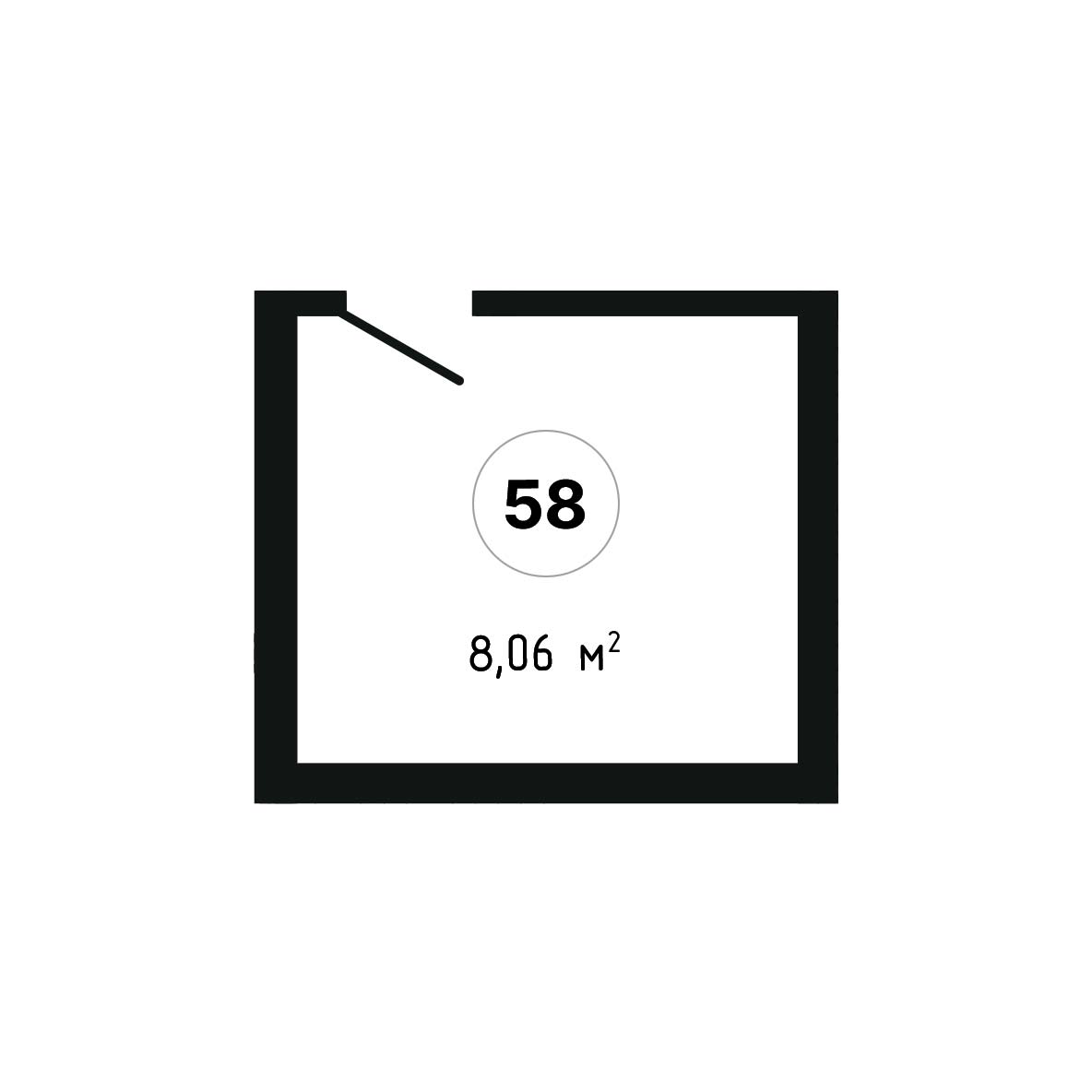 ЖК Суворов 1 очередь Нежилое помещение №058